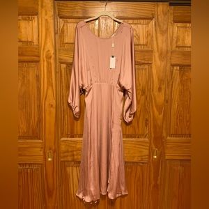 Marin Dolman Sleeve Midi Dress - MAUVE / XL